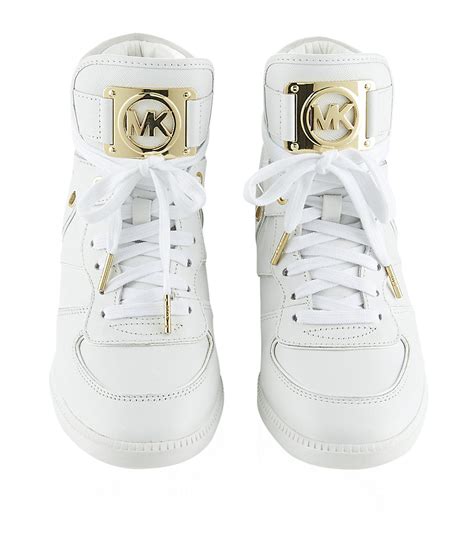 michael kors harper leather sneaker|Michael Kors high tops.